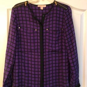 michael kors purple blouse